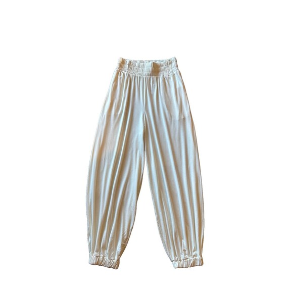 NWT Free People Beach Women's S Ali Balloon Pants High Waist Knit Off White NEW - Picture 4 of 5